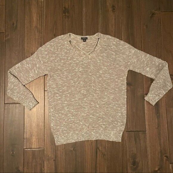 Torrid Tan Criss Cross V Neck Sweater 00 - Picture 1 of 4
